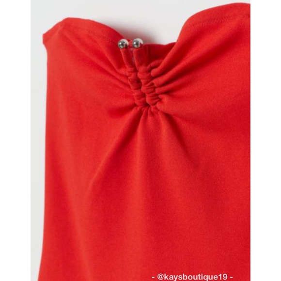 NEW H&M Red Halterneck Dress in Multiple Sizes! - Picture 3 of 5